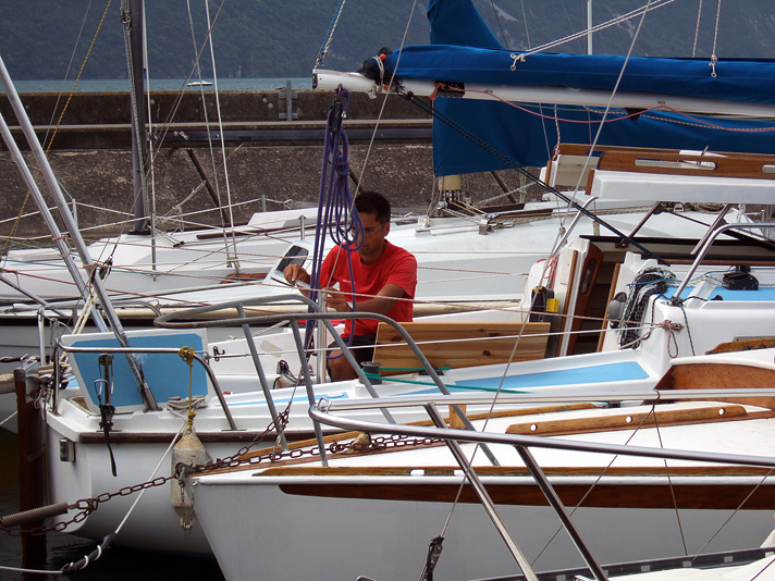 Roro73 en plein travail sur son Edel 4 Bobato