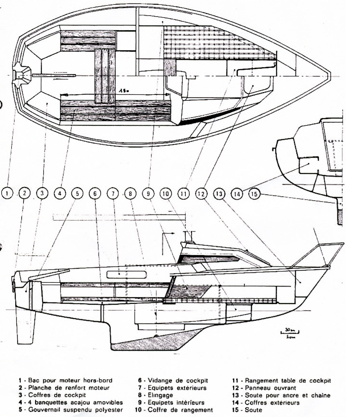 Plan aménagements edel 5 dayboat
