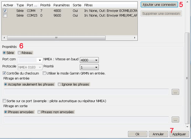 Connexion opencpn