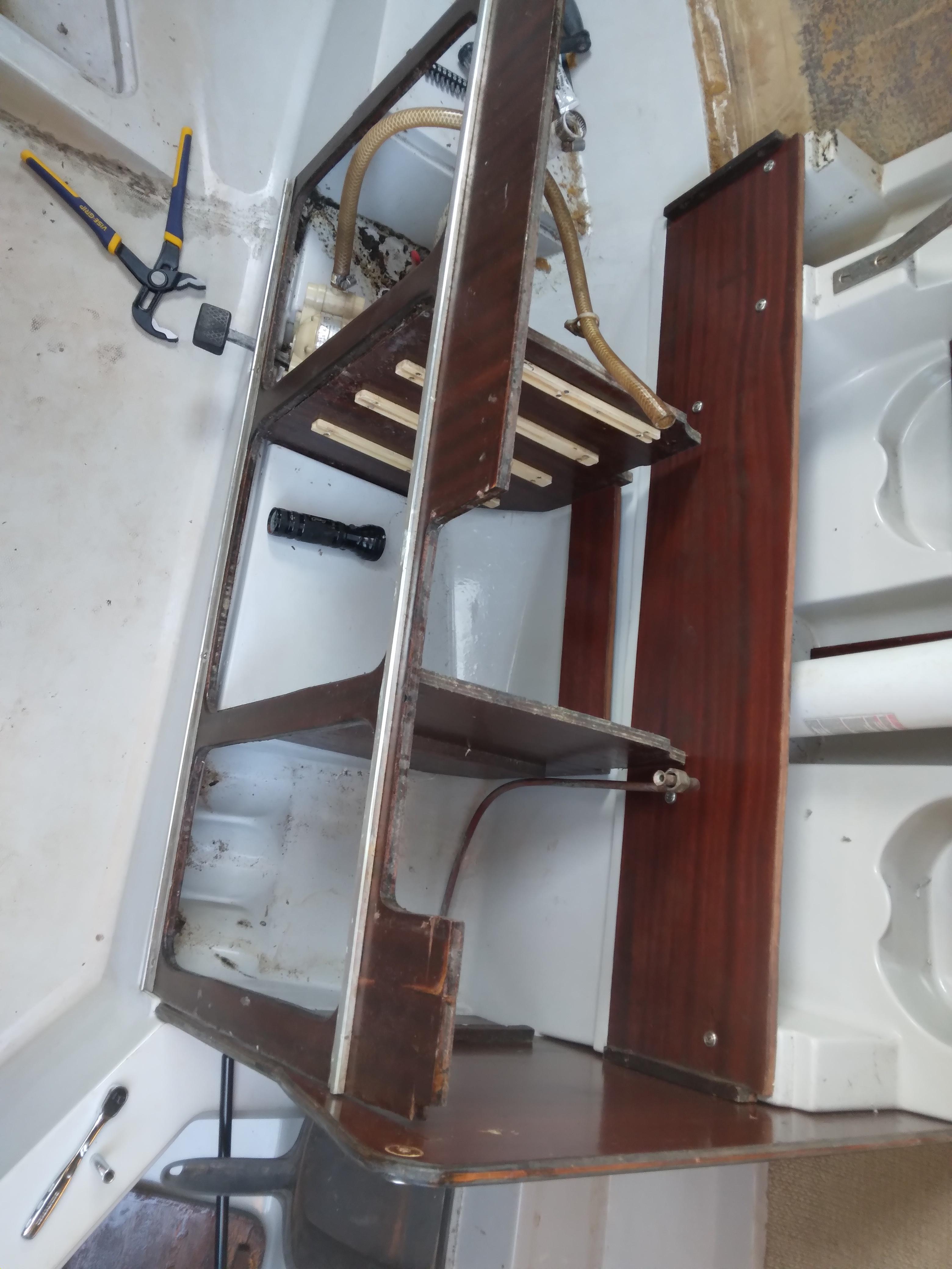 removal of original sink/stovetop